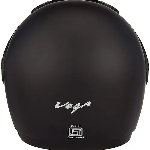 VEGA Cruiser Without Peak Black Half Face Helmet