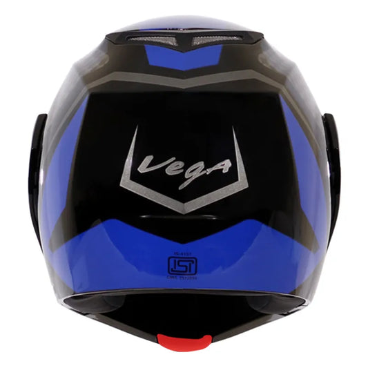 VEGA Crux Dx Checks Black Blue Full Face Helmet