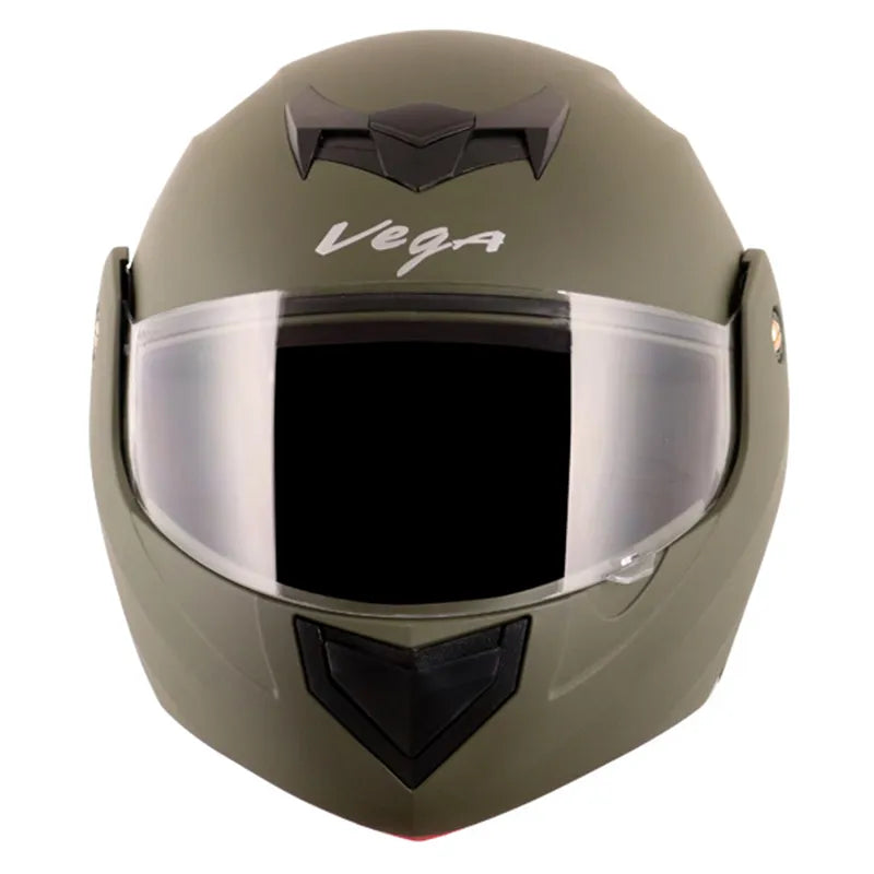 VEGA Crux Dx Dull Battle Green Full Face Helmet
