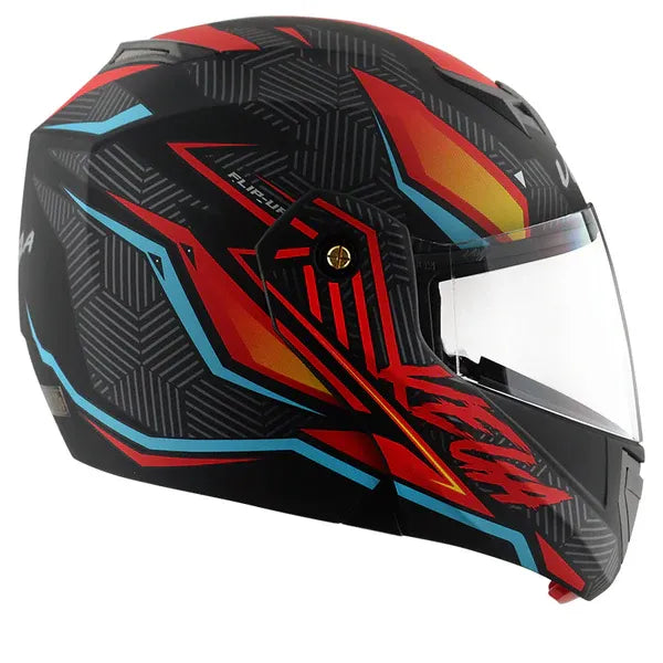 VEGA Crux Dx Energy Black Red Flip Up Helmet