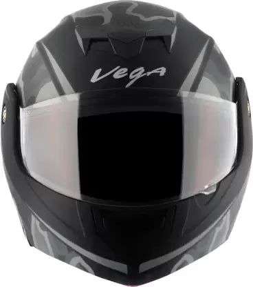 VEGA Crux Dx Fighter Black Grey Flip Up Helmet