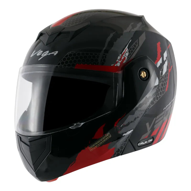 VEGA Crux Dx Flex Black Red Full Face Helmet