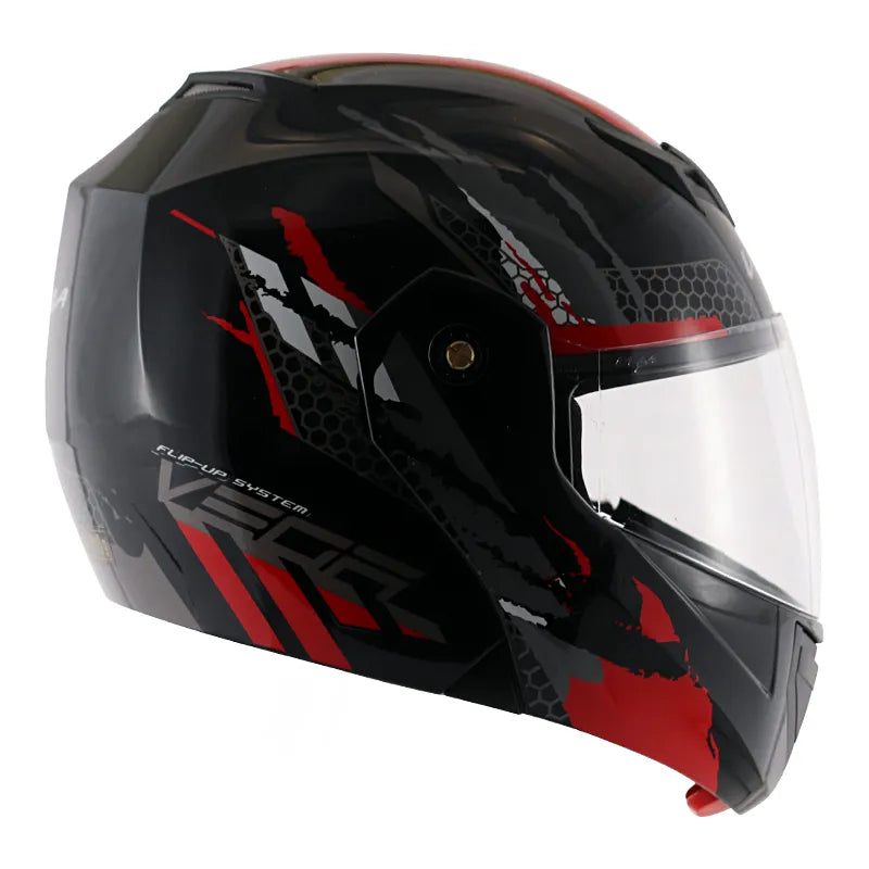 VEGA Crux Dx Flex Black Red Full Face Helmet