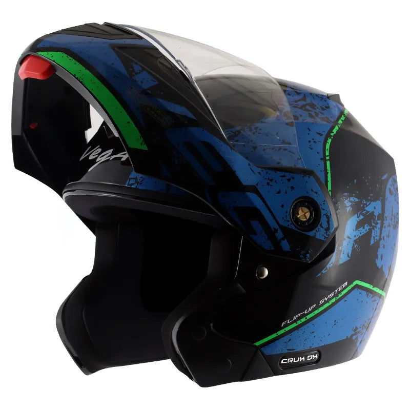 VEGA Crux Dx Victor Black Blue Full Face Helmet – Sparkly Helmets