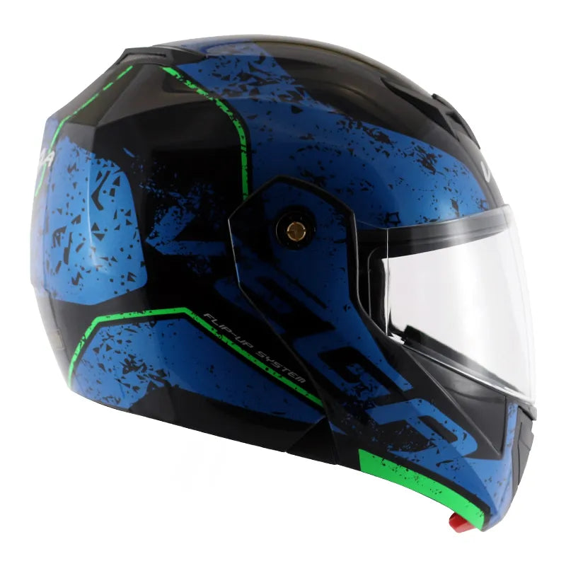 VEGA Crux Dx Victor Black Blue Full Face Helmet