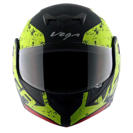 VEGA Crux Dx Victor Dull Black Neon Yellow Full Face Helmet