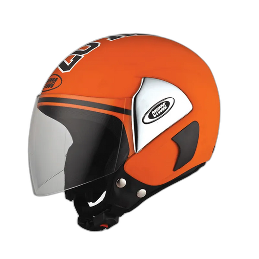 STUDDS Cub 07 Orange Half Face Helmet