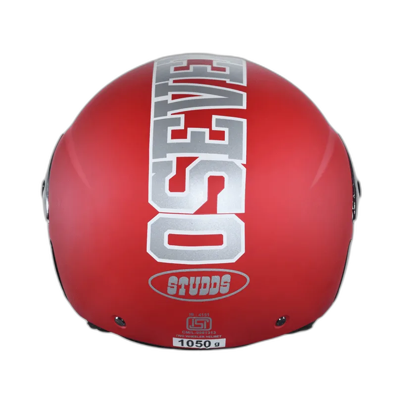 STUDDS Cub 07 Red Half Face Helmet