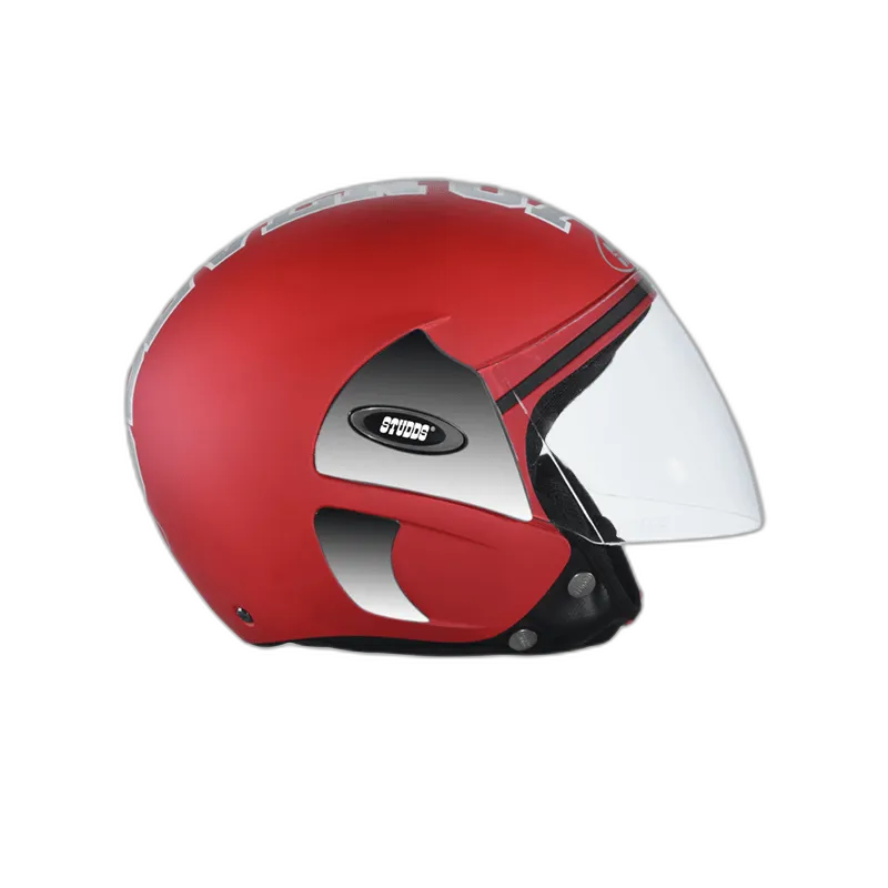 STUDDS Cub 07 Red Half Face Helmet