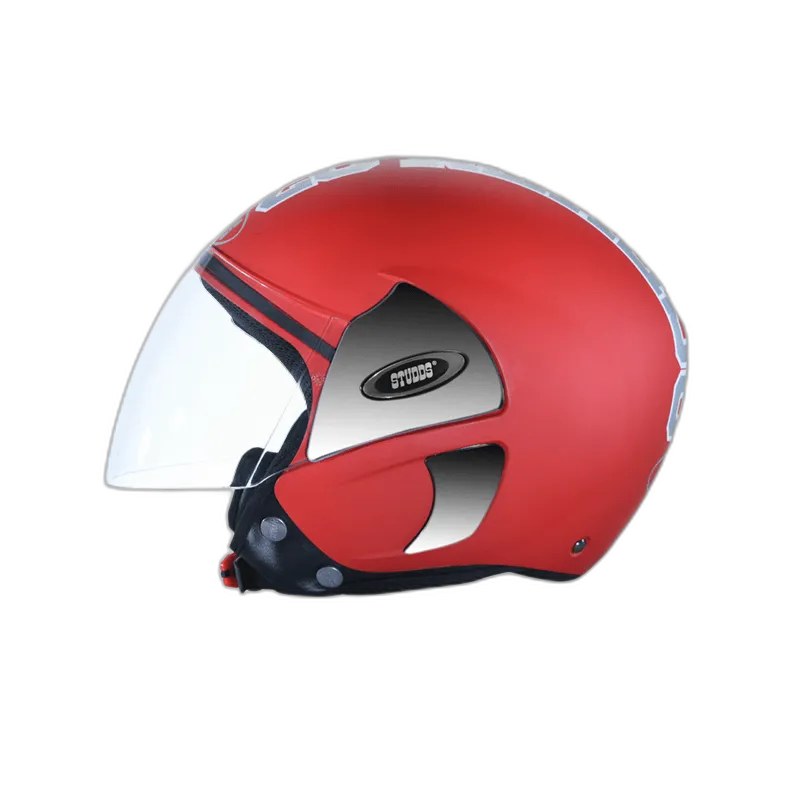 STUDDS Cub 07 Red Half Face Helmet