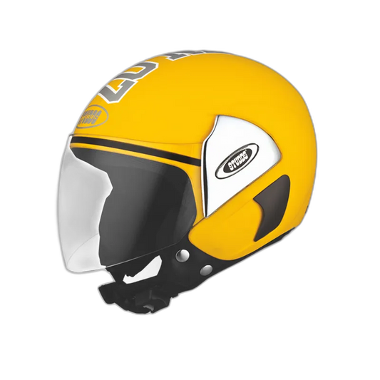 STUDDS Cub 07 Yellow Half Face Helmet