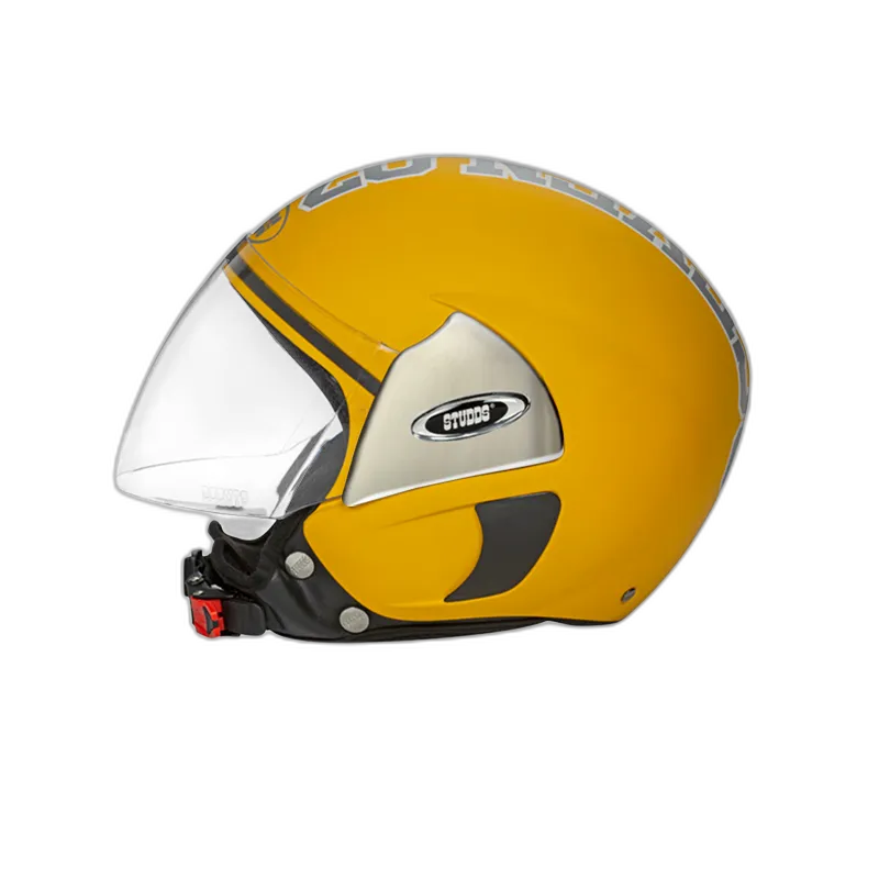 STUDDS Cub 07 Yellow Half Face Helmet