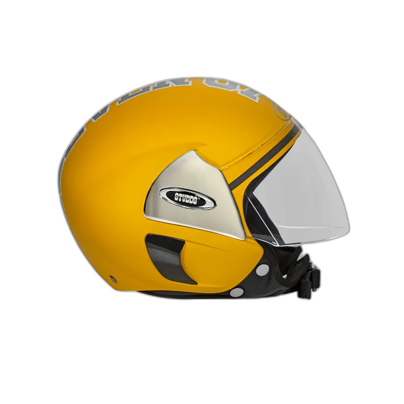 STUDDS Cub 07 Yellow Half Face Helmet