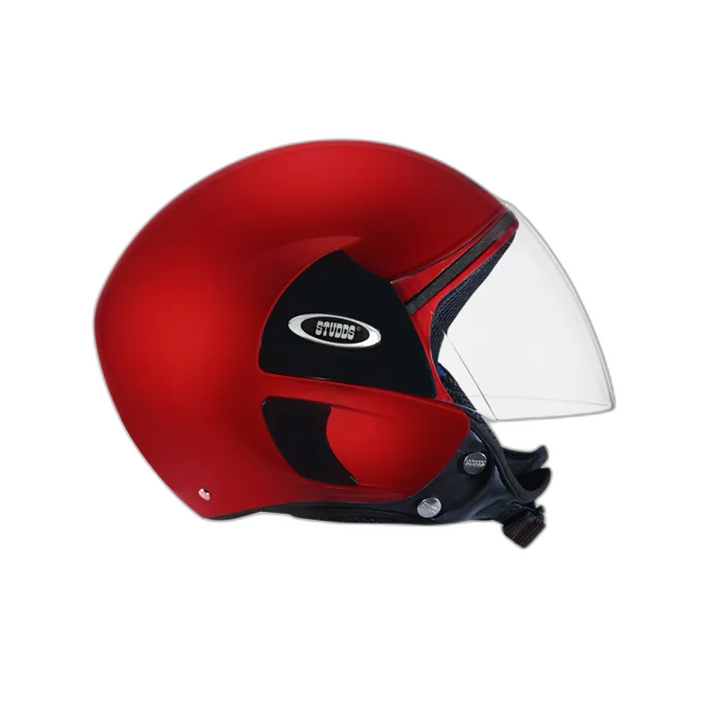 STUDDS Cub Cherry Red Half Face Helmet