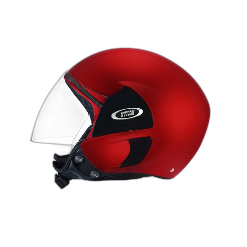 STUDDS Cub Cherry Red Half Face Helmet