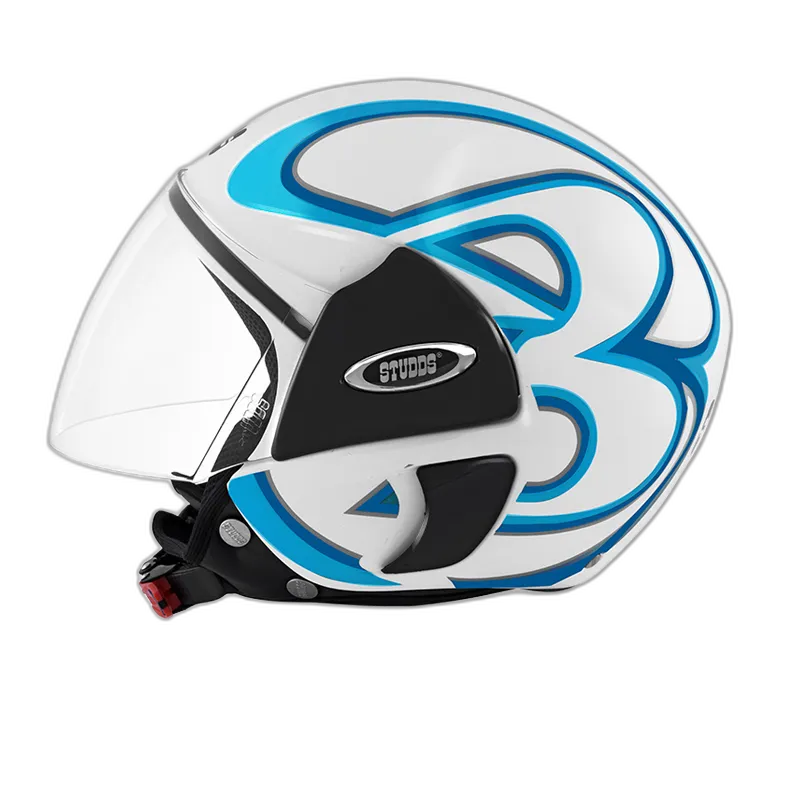 STUDDS Cub D3 White N1 Half Face Helmet
