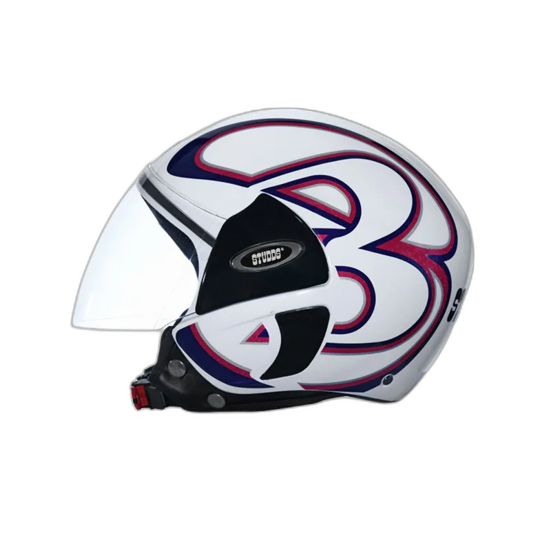 STUDDS Cub D3 White N2 Half Face Helmet