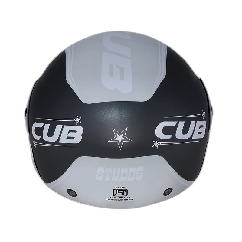 STUDDS Cub D4 Matt Gun Grey N4 Half Face Helmet