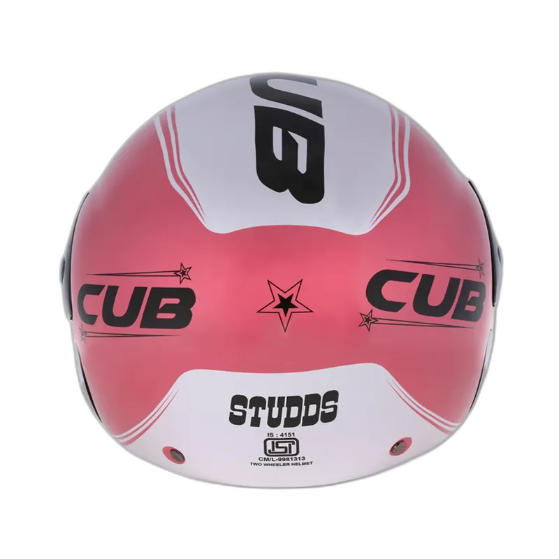 STUDDS Cub D4 Pink N6 Half Face Helmet