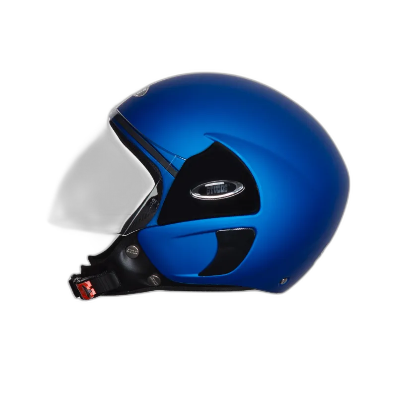 STUDDS Cub Matt Blue Half Face Helmet