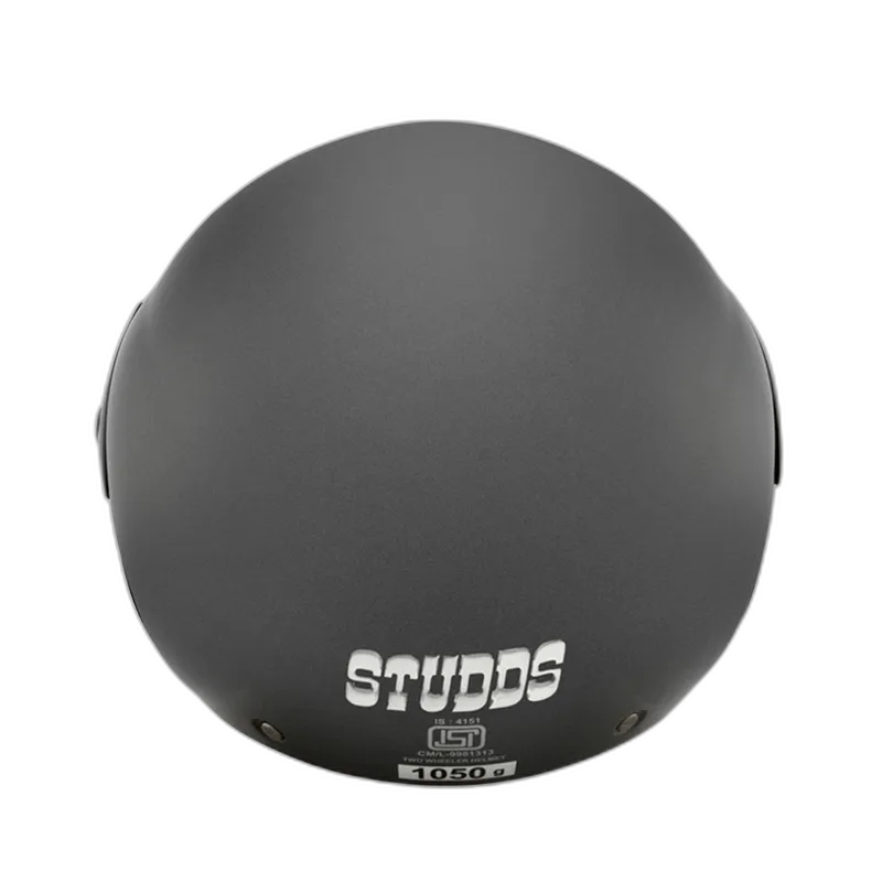 STUDDS Cub Matt Gun Grey Half Face Helmet