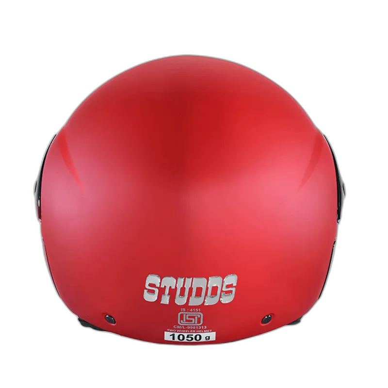 STUDDS Cub Matt Sports Red Half Face Helmet