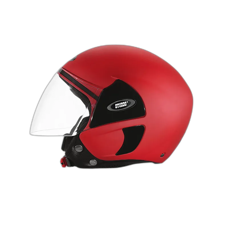 STUDDS Cub Matt Sports Red Half Face Helmet