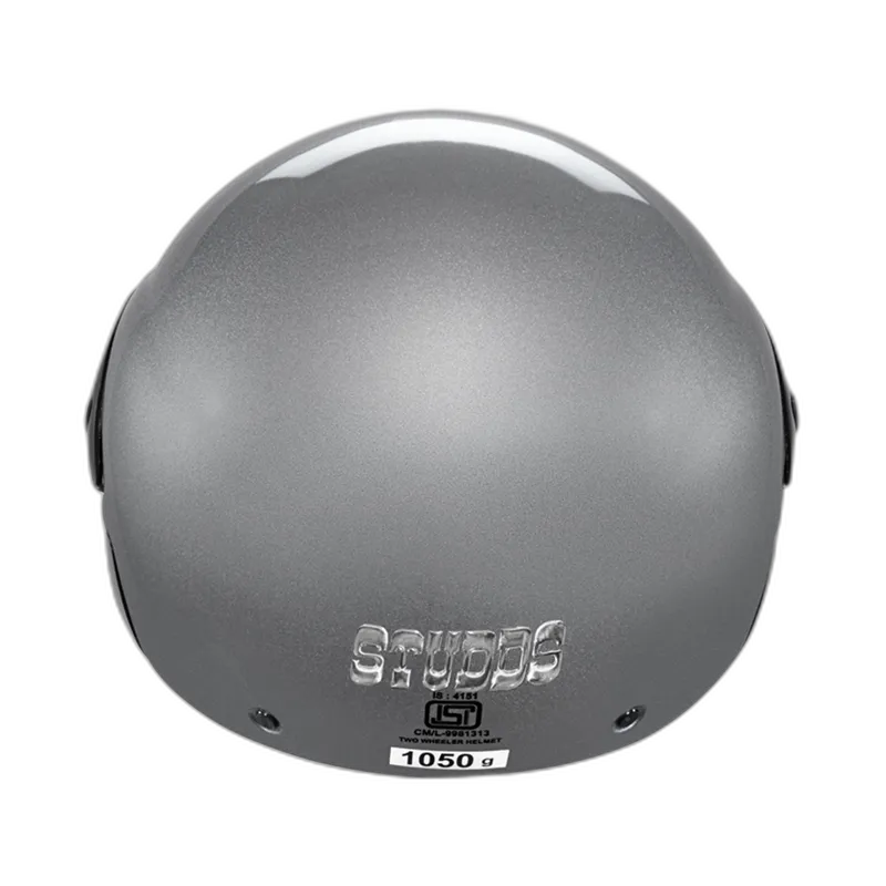 STUDDS Cub Silver Grey Half Face Helmet