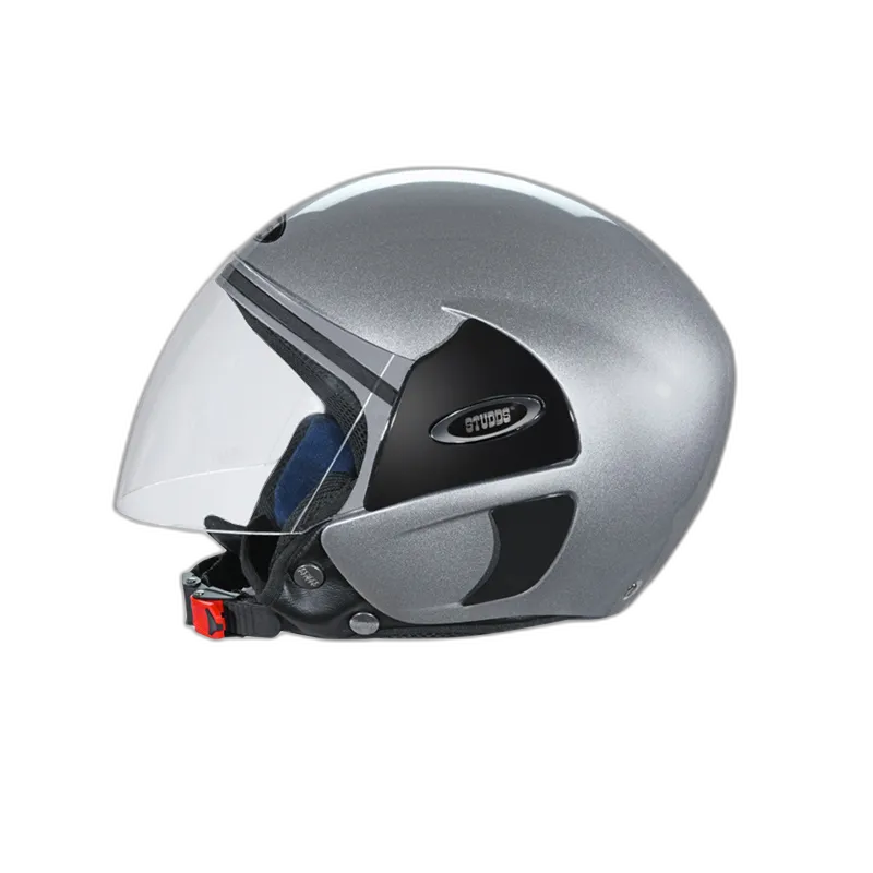 STUDDS Cub Silver Grey Half Face Helmet