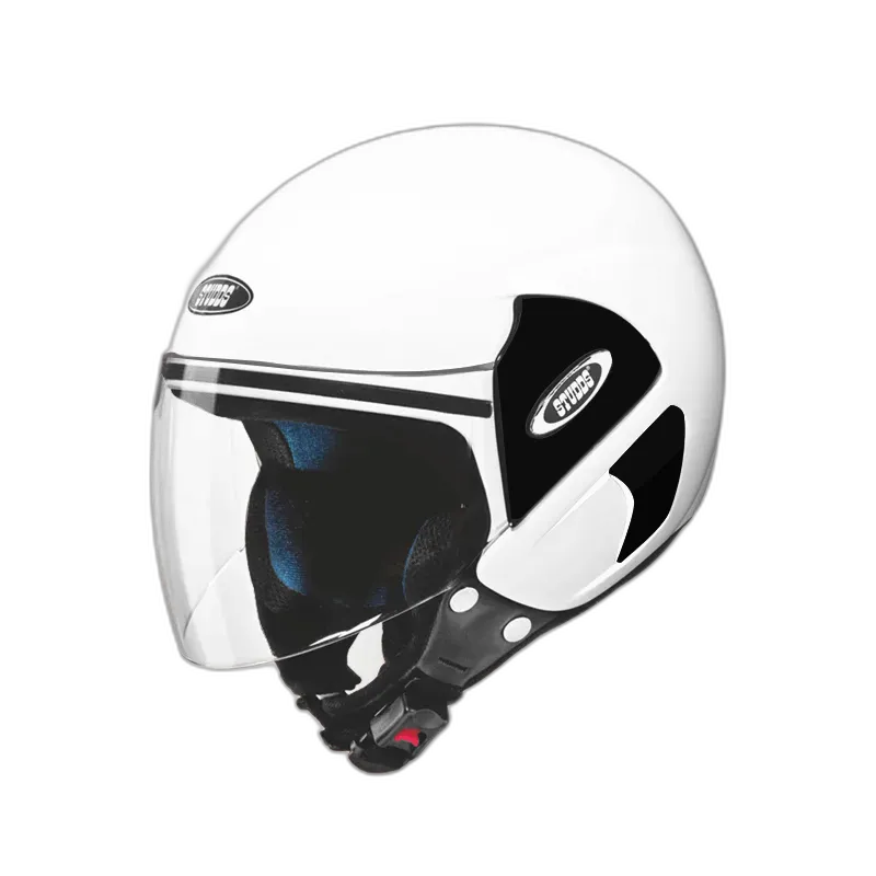 STUDDS Cub White Half Face Helmet