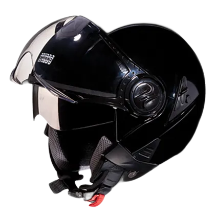 STUDDS Downtown Black Fu Flip Up Helmet