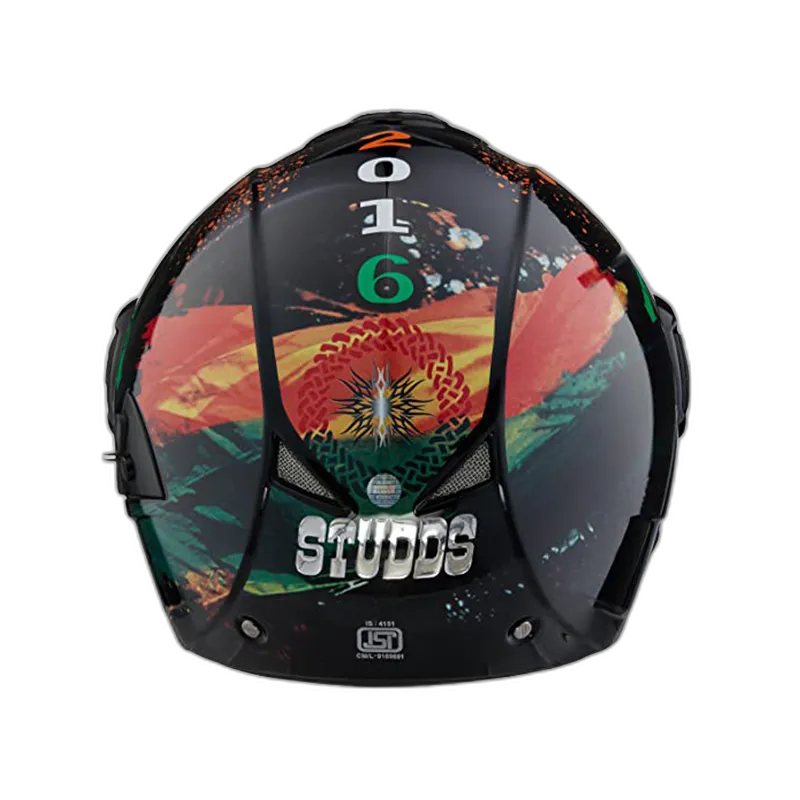 STUDDS Downtown D2 Black N10 Fu Flip Up Helmet