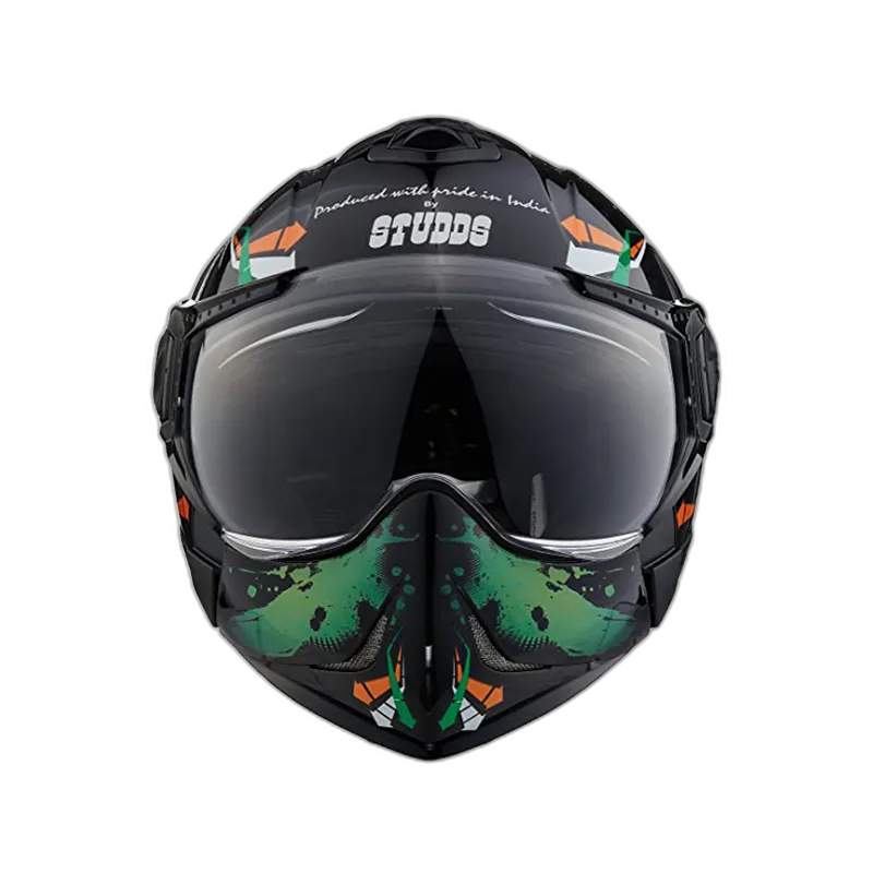 STUDDS Downtown D2 Black N10 Fu Flip Up Helmet