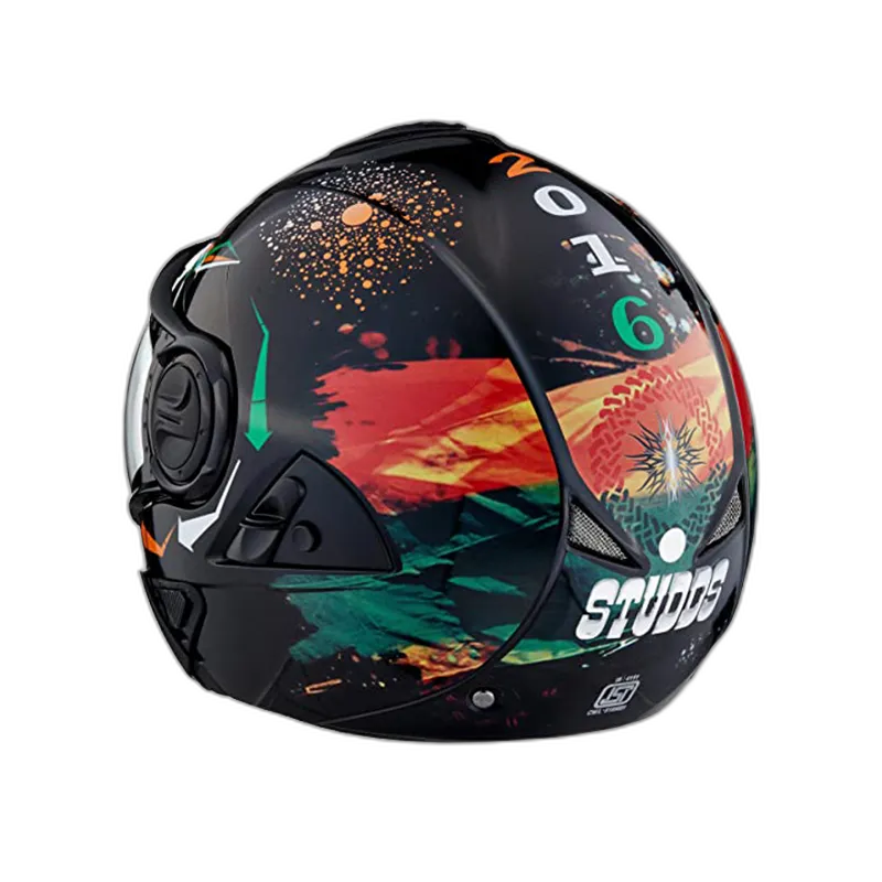 STUDDS Downtown D2 Black N10 Fu Flip Up Helmet