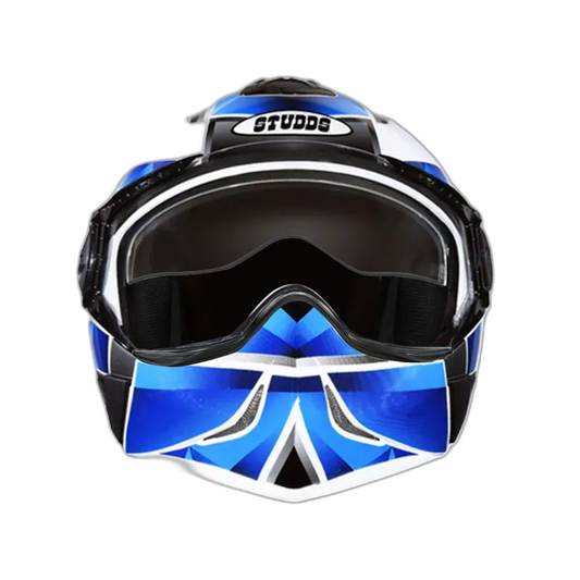 STUDDS Downtown D3 White N1 Fu Flip Up Helmet