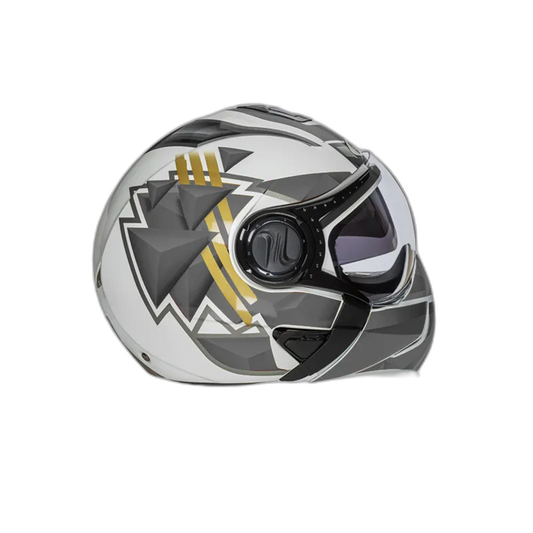 STUDDS Downtown D3 White N4 Fu Flip Up Helmet