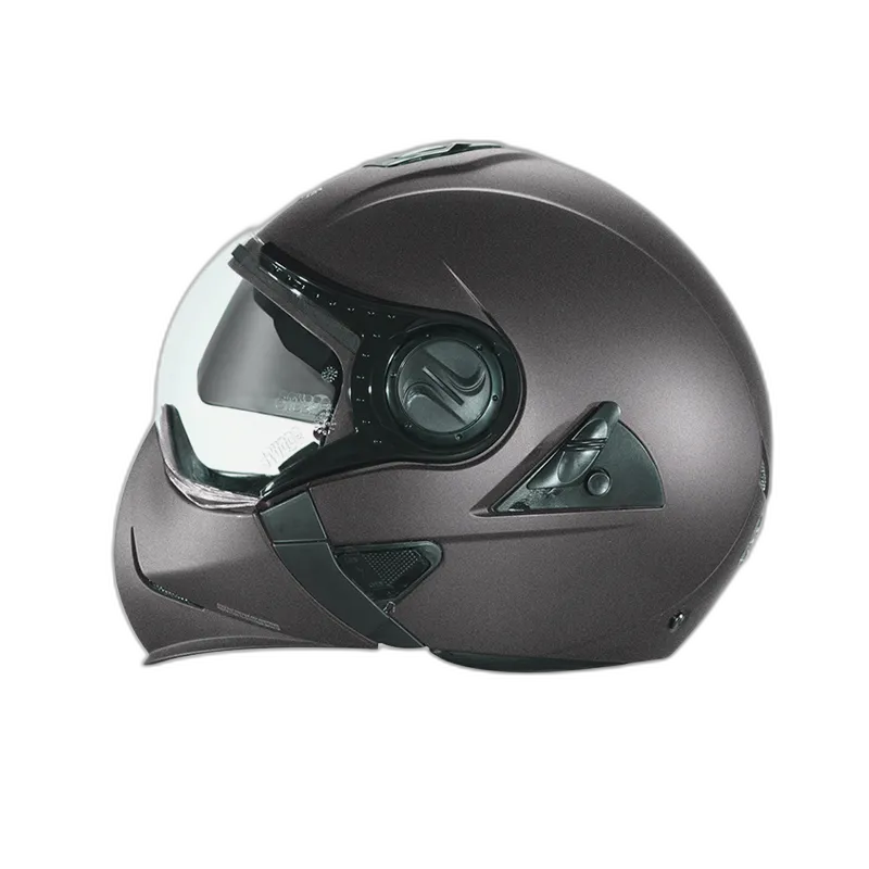 STUDDS Downtown Gun Grey Fu Flip Up Helmet