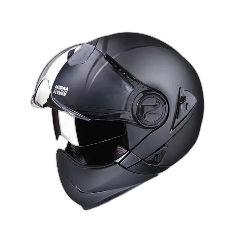 STUDDS Downtown Matt Black Fu Flip Up Helmet