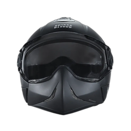 STUDDS Downtown Matt Black Fu Flip Up Helmet