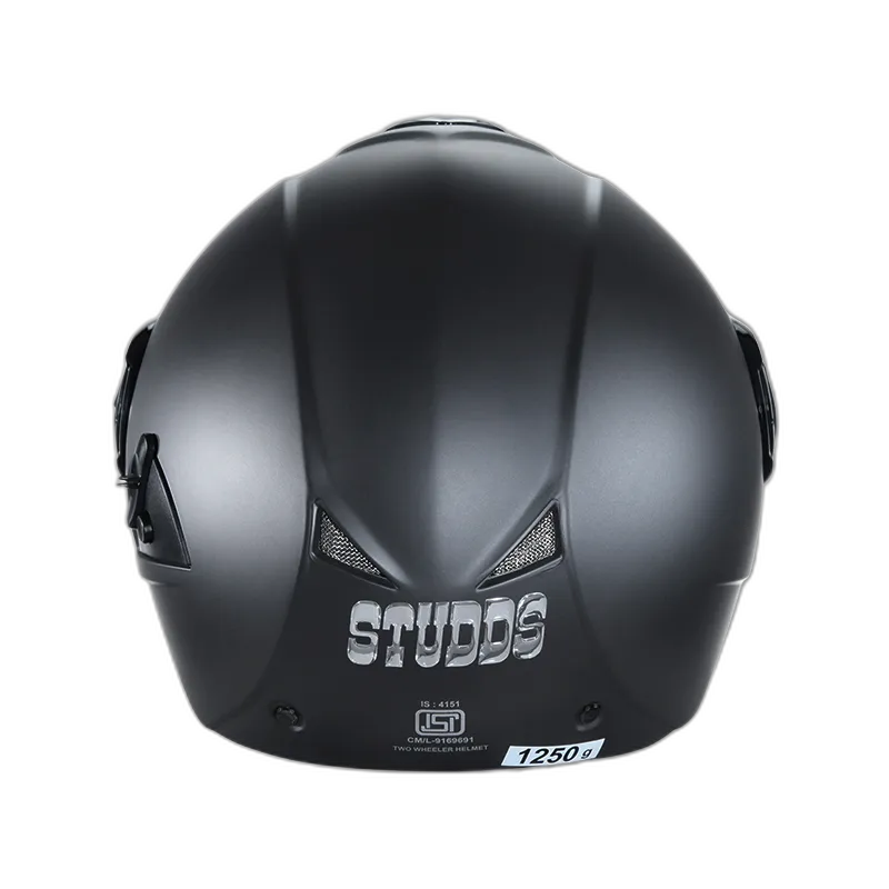 STUDDS Downtown Matt Black Fu Flip Up Helmet