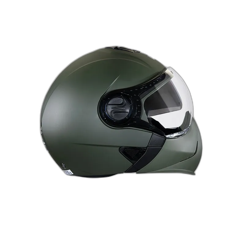 STUDDS Downtown Military Green Fu Flip Up Helmet