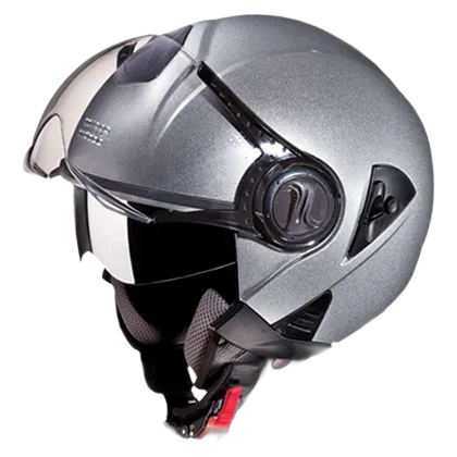 STUDDS Downtown Silver Grey Half Face Helmet