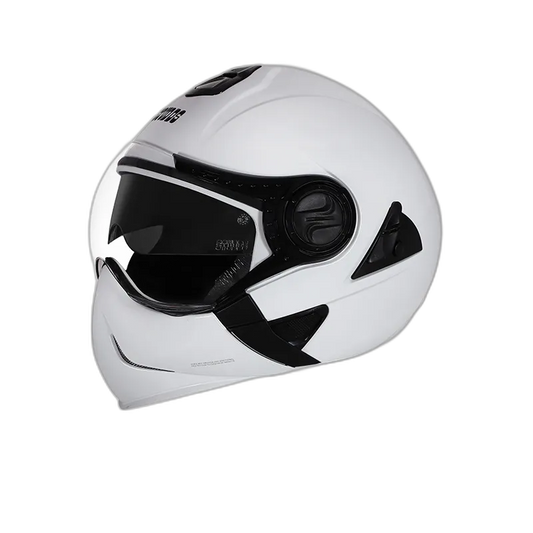 STUDDS Downtown White Fu Flip Up Helmet