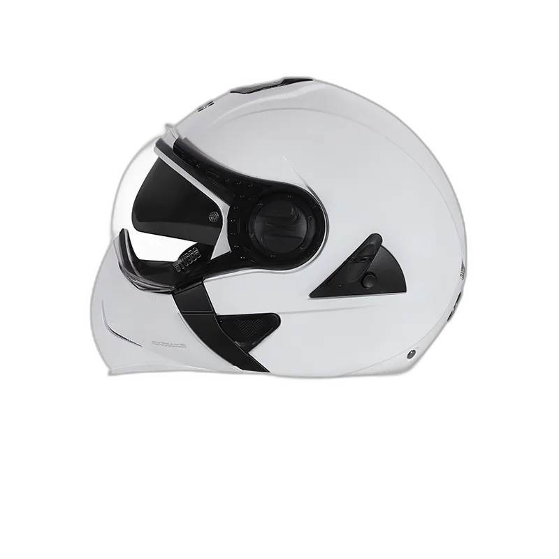 STUDDS Downtown White Fu Flip Up Helmet