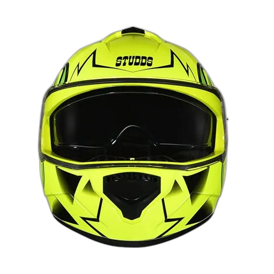 STUDDS Drifter D1 Fluorescent Yelow N5 Full Face Helmet