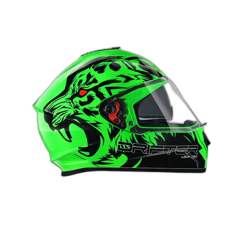 STUDDS Drifter D2 Green N9 Black Full Face Helmet