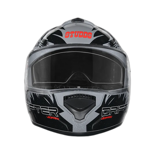 STUDDS Drifter D2 Grey N9 Black Full Face Helmet