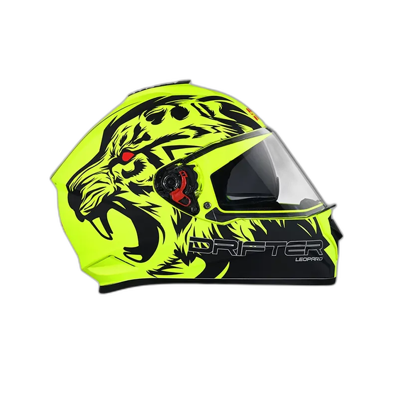 STUDDS Drifter D2 Matt Neon Yellow N9 Black Full Face Helmet