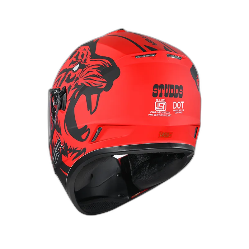 STUDDS Drifter D2 Matt Red N9 Full Face Helmet