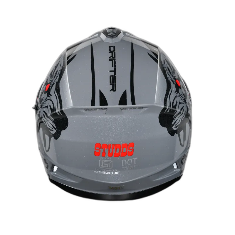 STUDDS Drifter D2 Grey N9 Full Face Helmet